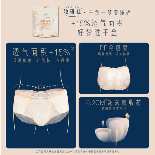 她研社出游季❗️19.8专区买2送6❗️全场实付满59再赠7❗️限量800份换购❗️三重福利可叠加 ✅明星同款 卫生巾安睡裤✅质量金盾奖🏆100%严于新国标！✅姨妈巾 日用🌞夜用🌙安心裤💤护垫 商品图13