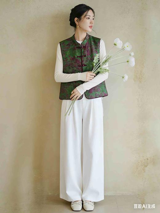 648T07春上新 时尚气质国风马甲背心 商品图0