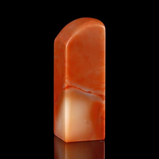 孤品18030老挝石红花冻素章姓名章藏书章书画章2.5*2.5*7.3cm 商品图1