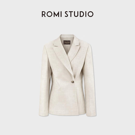 ROMI STUDIO羊绒羊毛桑蚕丝混纺挺括立体廓形西装套 RWCAWG5346 商品图1