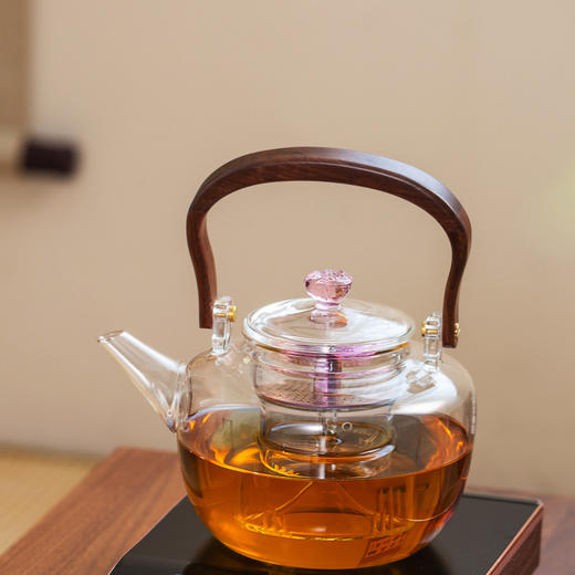 蒸煮两用高硼硅玻璃壶 明火直烧不炸裂！出水顺 断水利落 不滴水不挂杯 煮水煮茶 养生茶饮 耐高温 防爆裂 烧水煮茶 东方禅意之美 电陶炉煮茶器 包邮|百里居 0407 商品图2