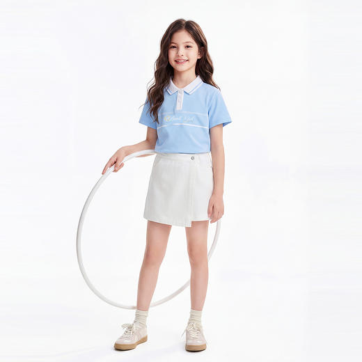 女童翻领短袖针织衫夏季新款安奈儿童装EG621684 商品图3