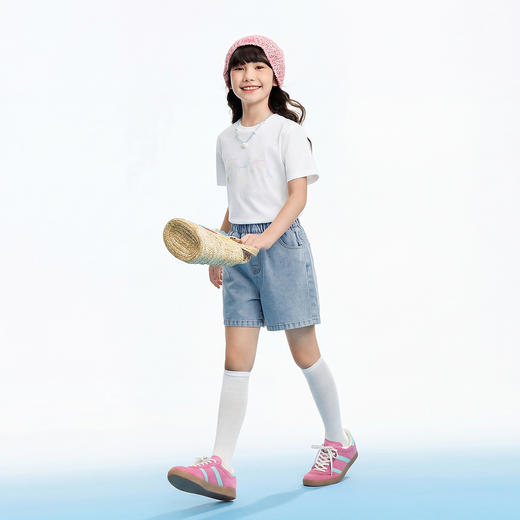 女童全腰牛仔短裤夏季新款安奈儿童装EG626831 商品图3
