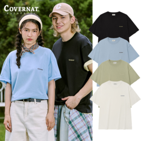 Covernat韩国潮牌T恤男女同款2025新款圆领纯色AUTHENTICTCO2502ST01