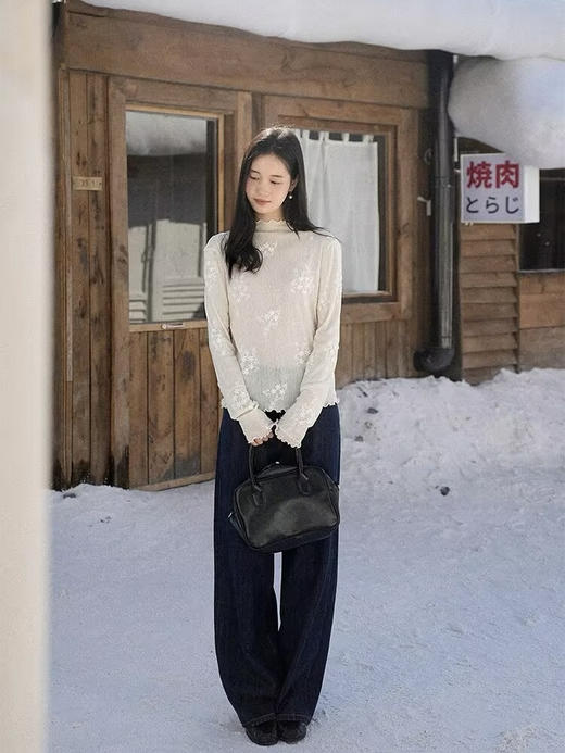 叠穿氛围风知花信刺绣蕾丝打底 商品图8