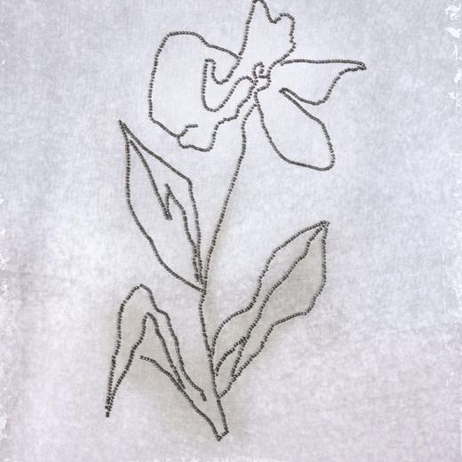 SDSA男装2026新款高贵轻奢潮牌渐变珠子花朵设计圆领短袖T恤百搭 商品图4