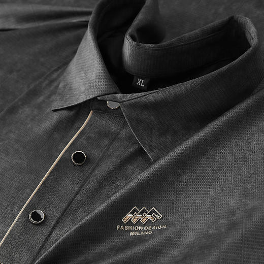 【DPF】大依优型大码男装夏季冰丝翻领短袖POLO衫扎染潮流时尚上衣T恤 商品图4