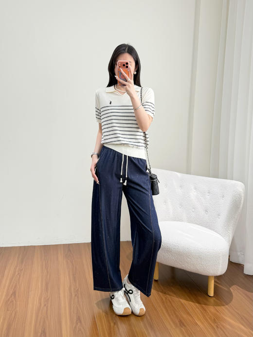 夏天救命⁬天丝满天星亮片弯刀牛仔裤 商品图7