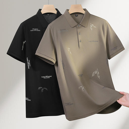 【DPF】【丝光棉】大依优型大码男装夏季透气短袖POLO衫商务休闲上衣T恤 商品图3