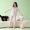 抗菌新疆棉 甜美系春夏季短袖长裤开衫睡衣女拉架纯棉韩版套装 商品缩略图3