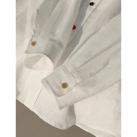 刺绣亚麻衬衣，老钱风高级感，把松弛感焊在身上【G】 商品图5