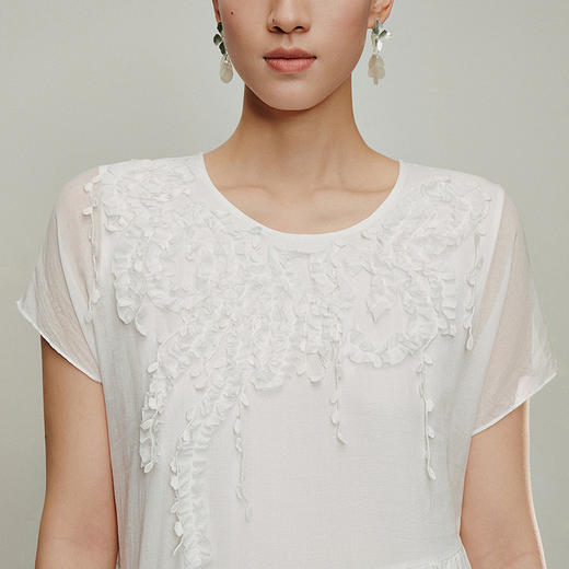 【林栖设计小店】手工系带|温柔花边百搭多色婴儿棉2026夏新款绣花连衣裙 商品图10