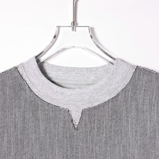 SDSA男装2026新款高贵轻奢时尚拼接撞色肌理感圆领短袖T恤百搭潮 商品图1