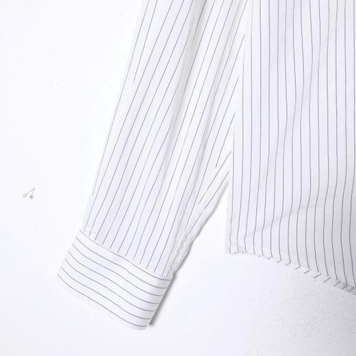 SDSA男装2026新款高贵轻奢日系复古撞色条纹立领长袖衬衫百搭休闲 商品图2