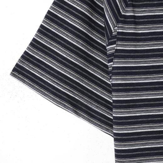 SDSA男装2026新款高贵轻奢潮牌撞色条纹小V翻领短袖T恤百搭时尚 商品图2