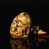 孤品18021天然紫竹竹根印章圆形别致2.8*2.5*3.8cm 商品缩略图2