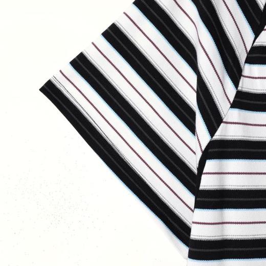 SDSA男装2026新款轻奢韩系撞色条纹刺绣字母圆领短袖T恤百搭上衣 商品图4