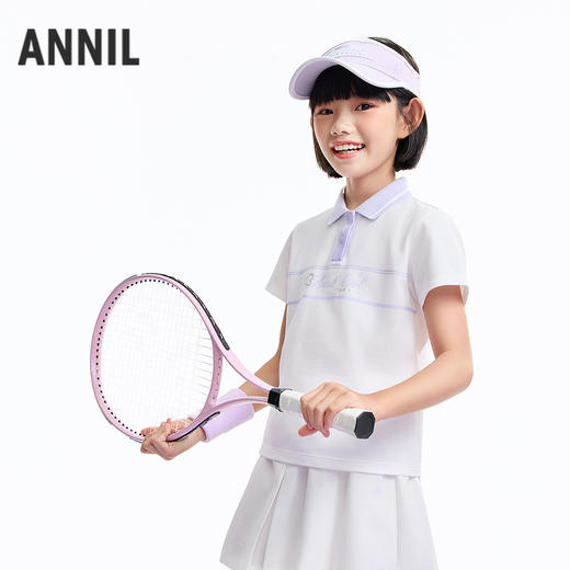 女童翻领短袖针织衫夏季新款安奈儿童装EG621684 商品图2