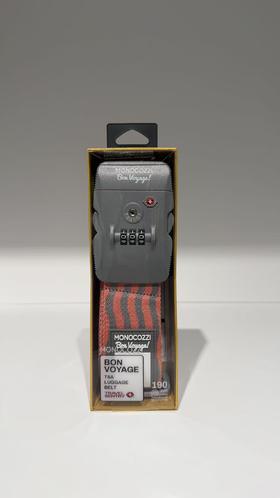【订单实付低于299元，不发货】MONOCOZZI - BON VOYAGE系列 TSA认可锁行李带（珊瑚/灰色）男  4895199108783-F .