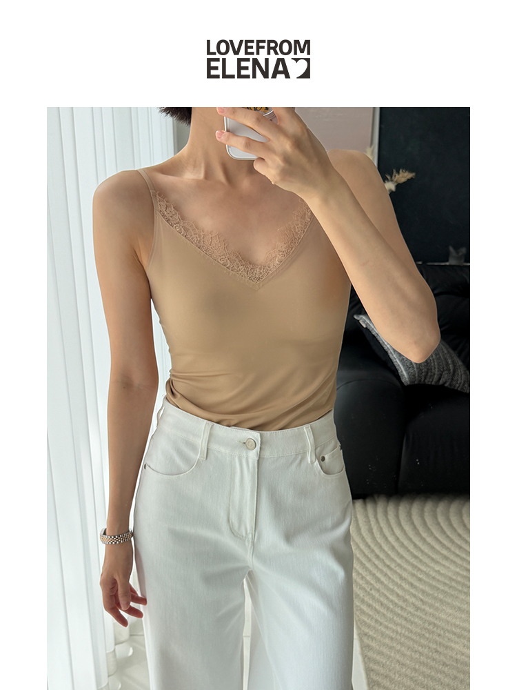 「工厂团购上新」 春夏蕾丝边百搭吊带背心 自带胸垫