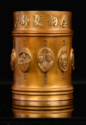 宇达青铜摆件  创意礼品《厚韵夏都》六件套  家居装饰摆件