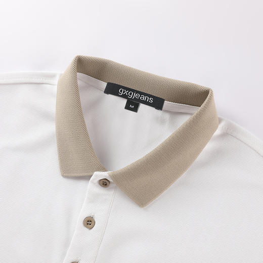 gxgjeans男装撞色短袖POLO衫2026夏款舒适百搭休闲青少年POLO衫K&C 商品图2