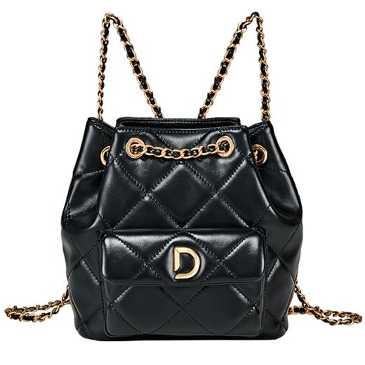 823101190260 迪桑娜DISSONA DISSONA小香风菱格双肩包 时尚休闲背包旅行双肩包【17.5*10.5*18cm】 商品图0