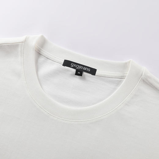 gxgjeans男装【230G重磅全棉】26夏款简约圆领短袖个性印花男士T恤K&C 商品图5