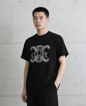 凯旋门 复古印花圆领短袖T恤 特惠 Z-15912