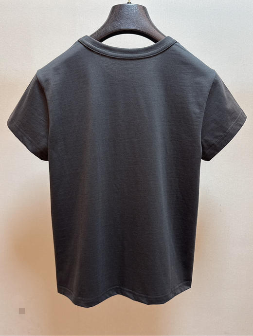 41-4 巨巨巨时髦 纯圆正 AW基础 暗黑做旧水洗 字母烫钻 时髦短袖T恤 商品图14
