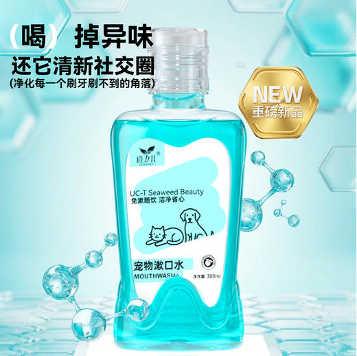 道力其宠物漱口水380ml可食用犬猫通用狗狗洁齿水猫咪口腔清洁水 商品图1