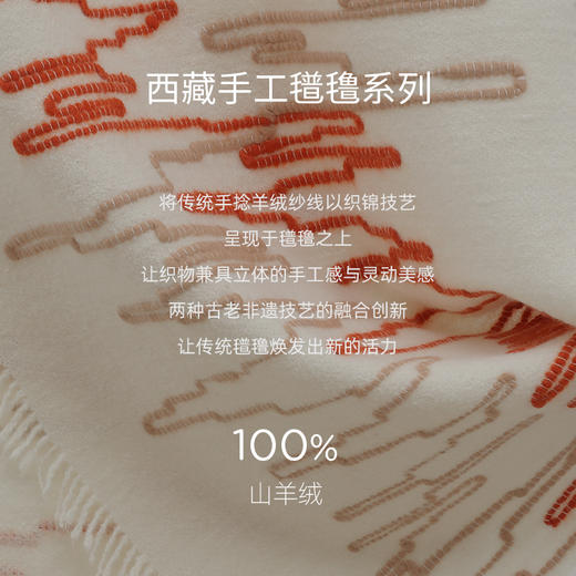 羊绒手工氆氇艺术浮线披肩  SJF97P789A 商品图2