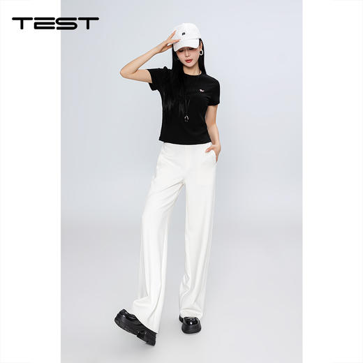 春上新韩系正肩白色短袖T恤1261044 商品图1