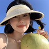 新款发卡大檐防晒草帽夏骑车防紫外线空顶帽太阳帽防晒遮阳帽 商品缩略图1