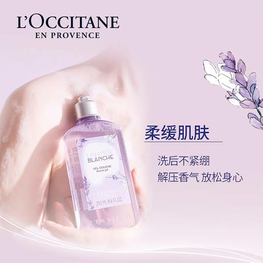 3253581770078 欧舒丹L'OCCITANE 白色薰衣草沐浴啫喱清洁保湿留香沐浴露250ML 商品图4
