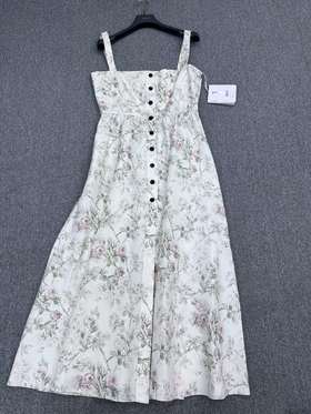 女款印花吊带连衣裙ba010