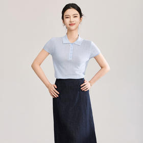 「高货wl」全新升级【铂金会员174/天猫229/差价55】(11105)洛诗琳立体挑孔针织T恤2026新款天丝亚麻纱通勤减龄上衣