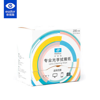 依视路（ESSILOR）专业拭镜纸200片装擦镜纸单反镜头眼镜片清洁湿纸巾屏幕镜头纸1盒 /钟表眼镜 /眼镜 /眼镜配件/护理剂 商品图2