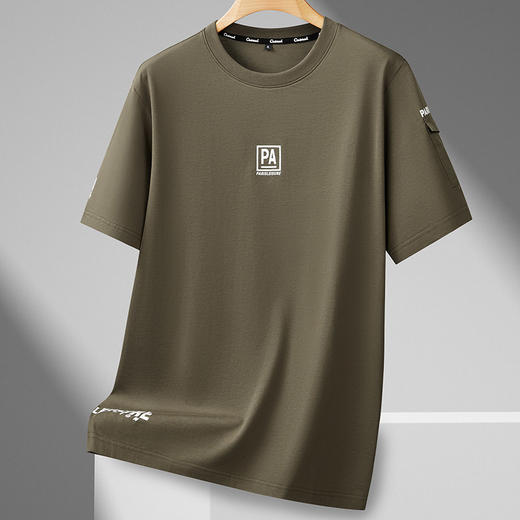 【DDS】大依优型大码男装夏季圆领短袖T恤休闲百搭上衣棉质透气短袖300斤 商品图2