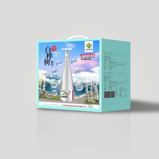 【高校专属&全场满99包邮】礼盒款 长白山100%白桦树汁原液（320ml/瓶*6/箱）JL 商品图0
