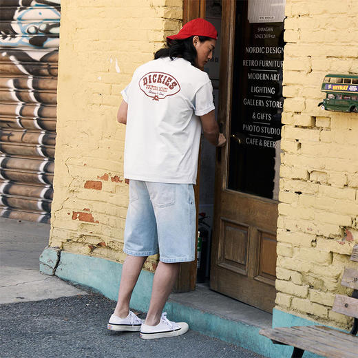 Dickies春夏新款宽松牛仔工装短裤 前侧贴片装饰双膝短裤 男女 DK0A87SN 商品图1