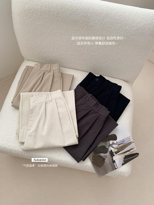 【限时秒杀！4.12下架， 库存有限，秒杀品任意两件再优惠10元 】气质温柔·松弛简约感阔腿  宽松韩系慵懒，宽松显瘦，太好穿啦~梨形身材 胯闭眼入-梵轩 商品图7