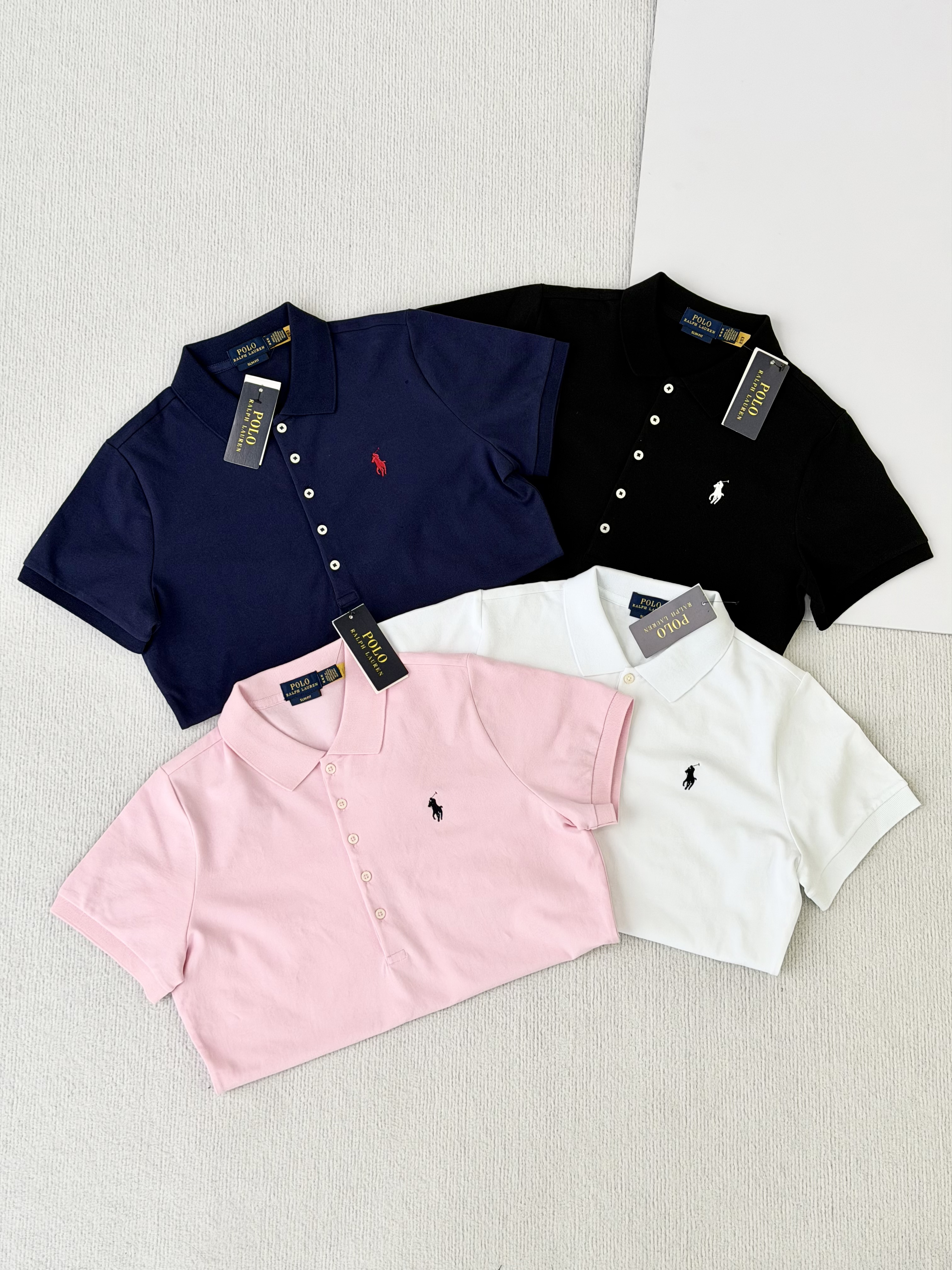 毒家正品单。欧阳娜娜  昆凌等明星同款~女款！ 毒家 四色！ 拉夫劳伦美式复古老钱风女士修身款 Polo 衫