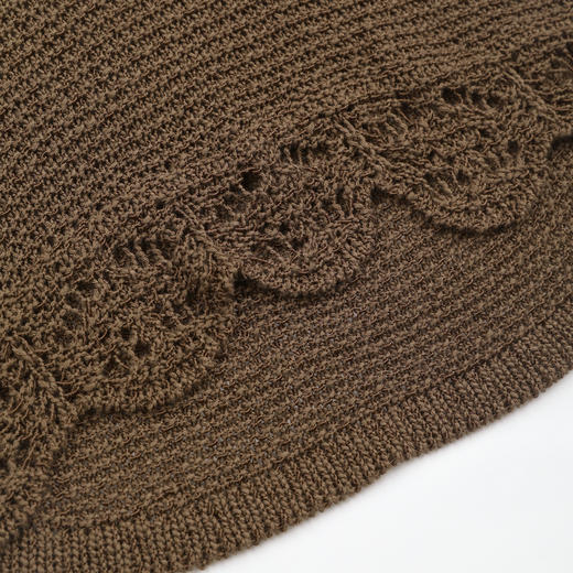 ROMI STUDIO“文艺复古”轻量化高弹针织V领镂空修身短袖RWDSSL3042 商品图3