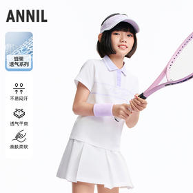 女童翻领短袖针织衫夏季新款安奈儿童装EG621684