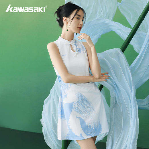 川崎 女款 连衣裙 针织 青花瓷国风系列 K1C08-D2722 商品图4
