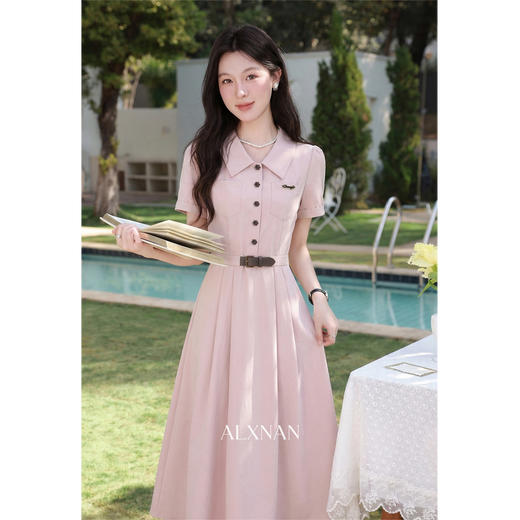 鹿向南「雾粉简讯」法式浪漫气质甜美女春夏季新款通勤百搭连衣裙 商品图2