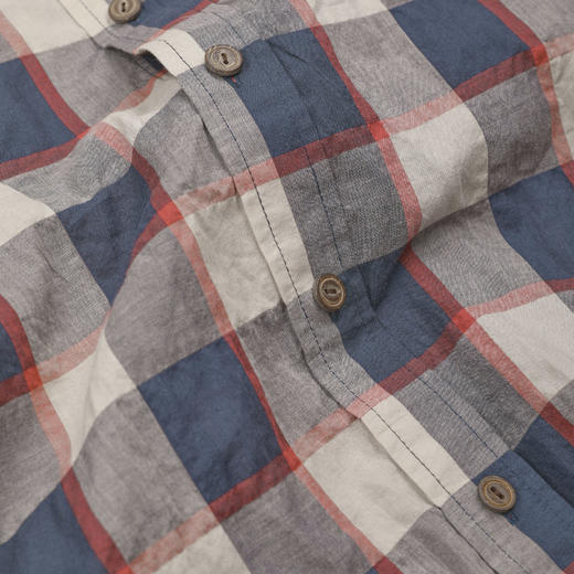 ROMI STUDIO“美式街头”进口超薄色织格纹宽松复古衬衫RWDSSY2464 商品图3