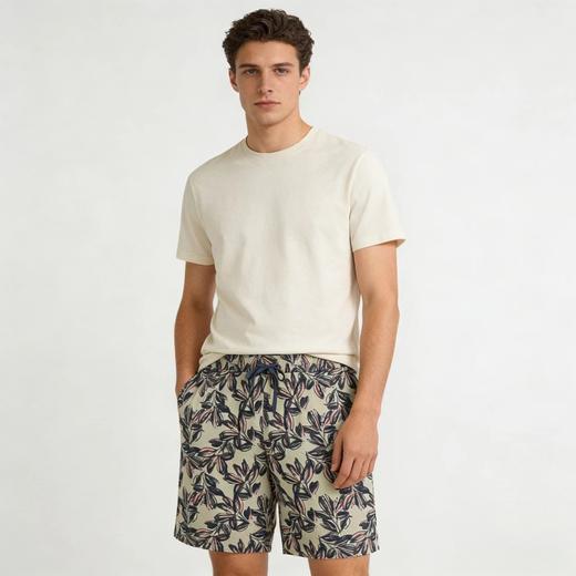 【舒雅男士中裤】轻松休闲外穿系列 高弹索罗娜加棉混纺面料，极佳弹性舒适抗皱易打理39/26736P 商品图1