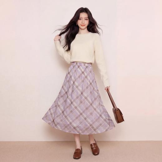 奢姿大码女装2026夏季减龄格纹半身裙胖妹妹松紧腰时尚百搭裙子9962460102 商品图4